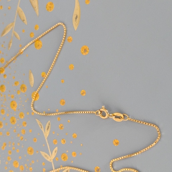 Box Chain 14 K Gold Necklace - Picture 7 of 9